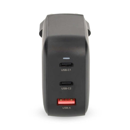Nedis Wall Charger | 100 W | GaN | PD3.0 | Quick charge feature | 2.5 / 3.0 / 5.0 A | Number of outputs: 3 | USB-A / 2x USB-C™ | Automatic Voltage Selection | Black