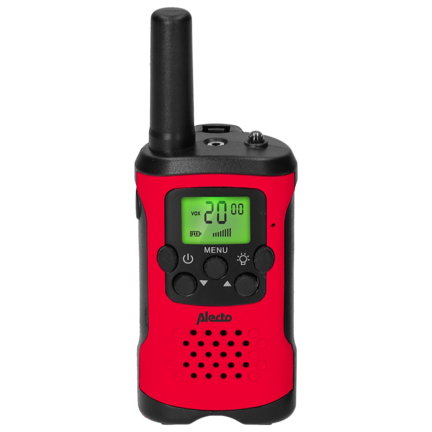 Alecto Walkie-Talkie Set | 2 Handsets | Up to 7 km | Frequency channels: 8 | VOX | up to 3 Hours | Black / Red