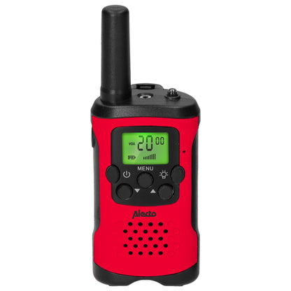 Alecto Walkie-Talkie Set | 2 Handsets | Up to 7 km | Frequency channels: 8 | VOX | up to 3 Hours | Black / Red