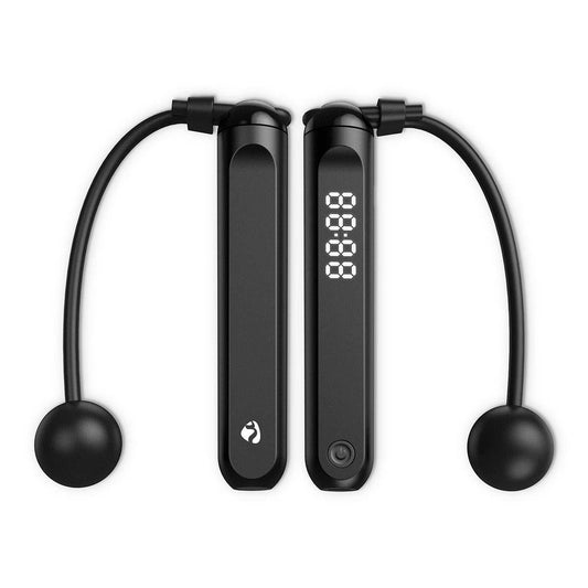 Nedis Outdoor Sports | Jumping Rope | Bluetooth® | Dual Hall sensor | LED Display | Cordless balls / Drawstring Bag | Black