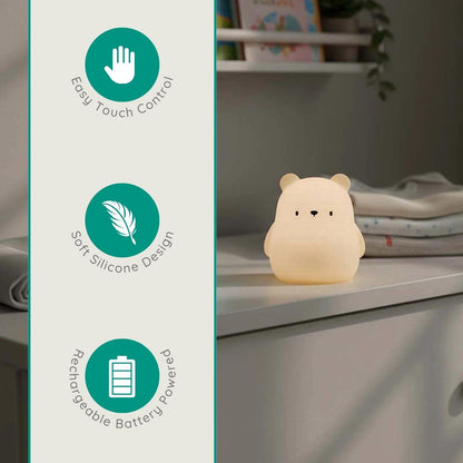 Alecto BC140BEAR | Rechargeable LED Chrildresn Night Light, Bear