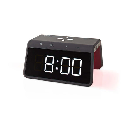 Nedis Alarm clock with wireless charging | Qi certified | 5 / 7.5 / 10 / 15 W | USB-A Male | Night Light | 2 Alarm Times | Snooze function