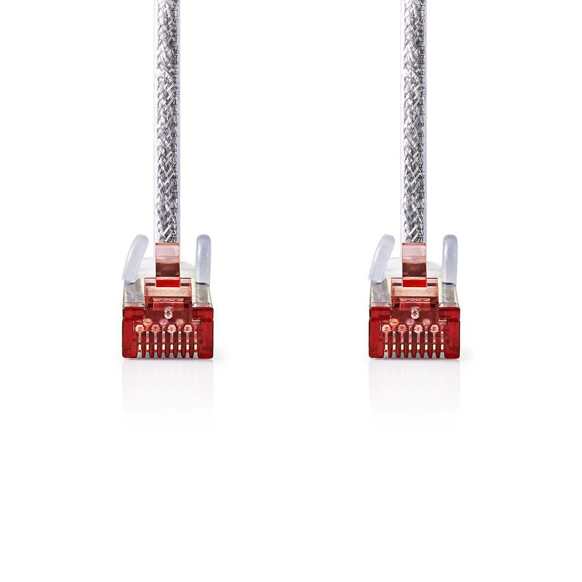 Nedis CCGP85221TP025 | CAT6 Cable | RJ45 Male | RJ45 Male | S/FTP | 0.30 m | Round | LSZH | Transparent | Polybag
