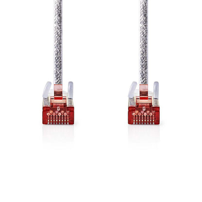 Nedis CCGP85221TP025 | CAT6 Cable | RJ45 Male | RJ45 Male | S/FTP | 0.30 m | Round | LSZH | Transparent | Polybag