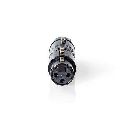 Nedis XLR Adapter | XLR 3-Pin Female | XLR 3-Pin Female | Nickel Plated | Straight | Metal | Black | 1 pcs | Polybag