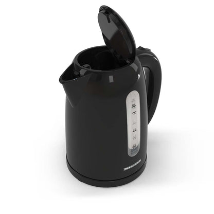 MELISSA Electric Kettle 1.7 l | Plastic | Black | Rotatable 360 degrees | Concealed heating element | Boil-dry protection