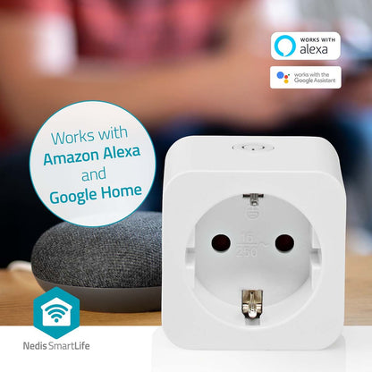 Nedis SmartLife Smart Plug | Wi-Fi | IP21 | Power meter | 3680 W | Type F (CEE 7/3) | 0 - 55 °C | Android™ / IOS | White | 1 pcs