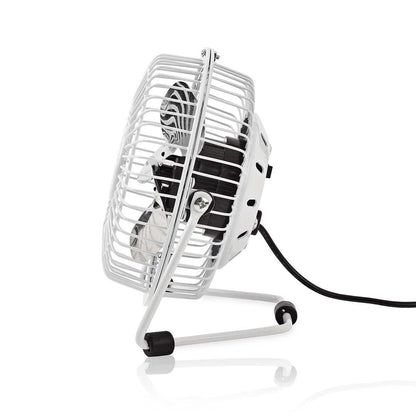 Nedis Table Fan | USB Powered | Diameter: 100 mm | 3 W | 1-Speed | White