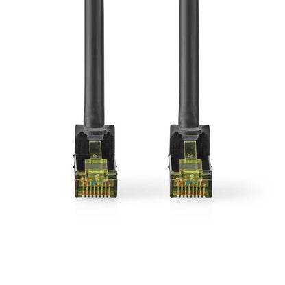 Nedis CAT7 Network Cable | S/FTP | RJ45 Male | RJ45 Male | 0.50 m | Snagless | Round | LSZH | Black | Label