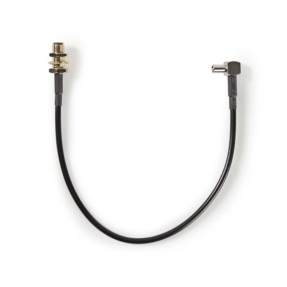 Nedis CSGB02125BK02 | SMA Cable | SMA Female | TS9 | Gold Plated | 50 Ohm | Single Shielded | 0.20 m | Round | PVC | Black | Box