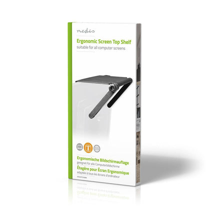 Nedis Screen Top Shelf | Used for: Desktop / Notebook | Max. carrying capacity: 6 kg | Black | Plastic