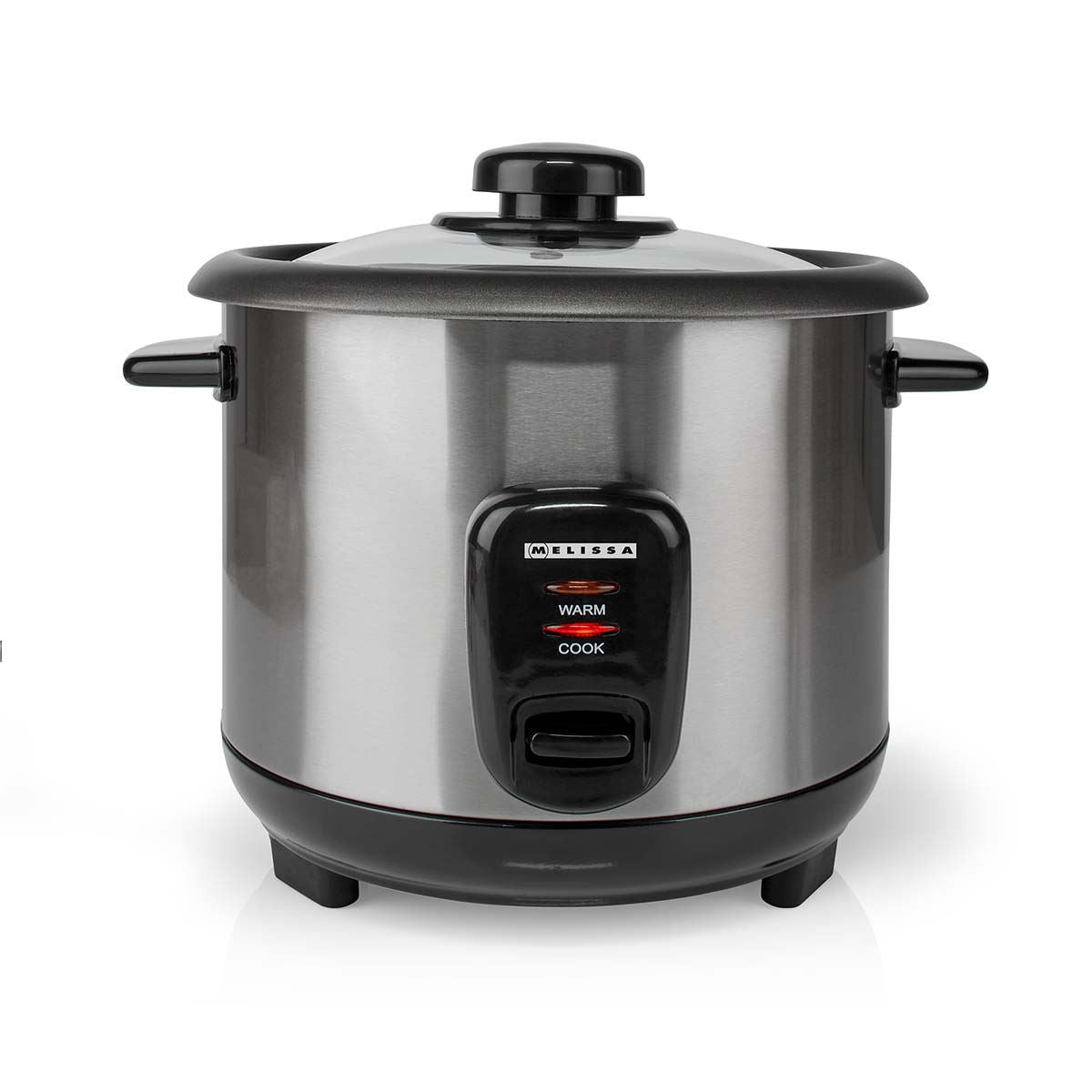 MELISSA Rice Cooker | 1.0 l | 400 W | Non stick coating | Removable bowl | Steamer Basket | Keep-warm function | Auto shut-off