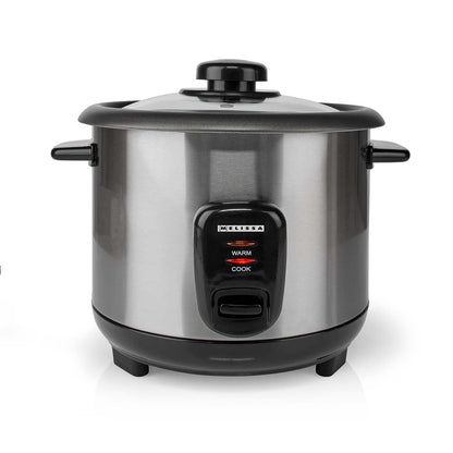 MELISSA Rice Cooker | 1.0 l | 400 W | Non stick coating | Removable bowl | Steamer Basket | Keep-warm function | Auto shut-off