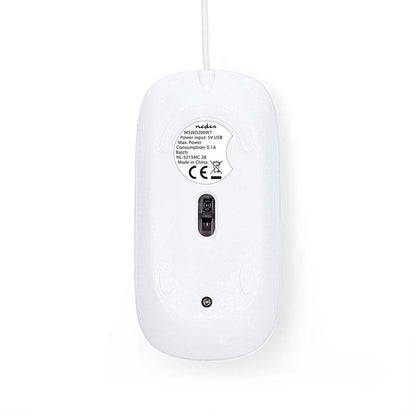 Nedis Mouse | Wired | 1000 dpi | Number of buttons: 3 | Both Handed