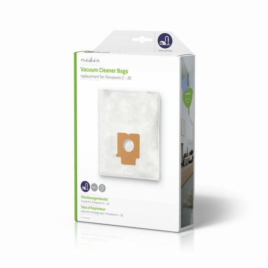 Nedis DUBG220PAN4 | Vacuum Cleaner Bag | 4 pcs | Synthetic | Most sold for: Panasonic C - 2E | White