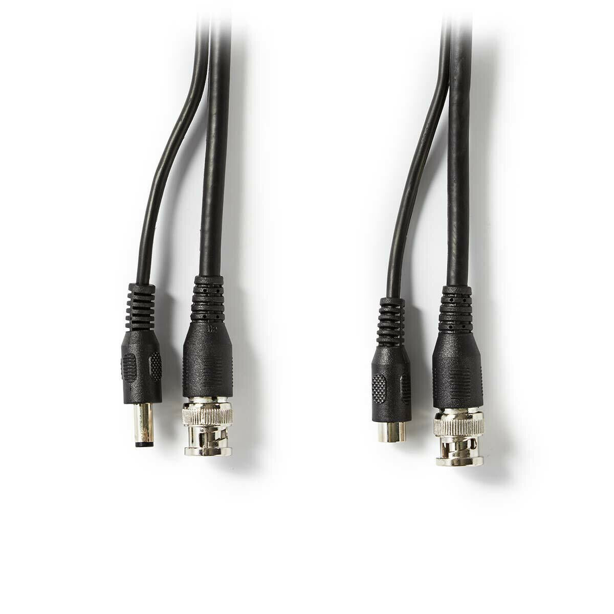 Nedis CCTV Security Cable | BNC / DC | 20.0 m | Round | PVC | Black | Gift Box