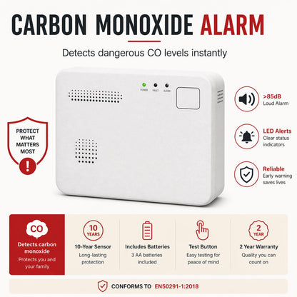 Alecto COA1910 Carbon monoxide Alarm with 10 year Sensor Runtime