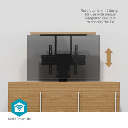 Nedis Motorised TV Stand | 37 - 80 " | Maximum supported screen weight: 60 kg | Built-in Cabinet Design | Lift range: 79 - 184 cm | Remote controlled | ABS / Steel | Black