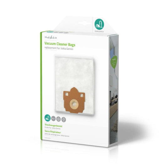 Nedis Vacuum Cleaner Bag | 4 pcs | Synthetic | Most sold for: Volta Gemini | White