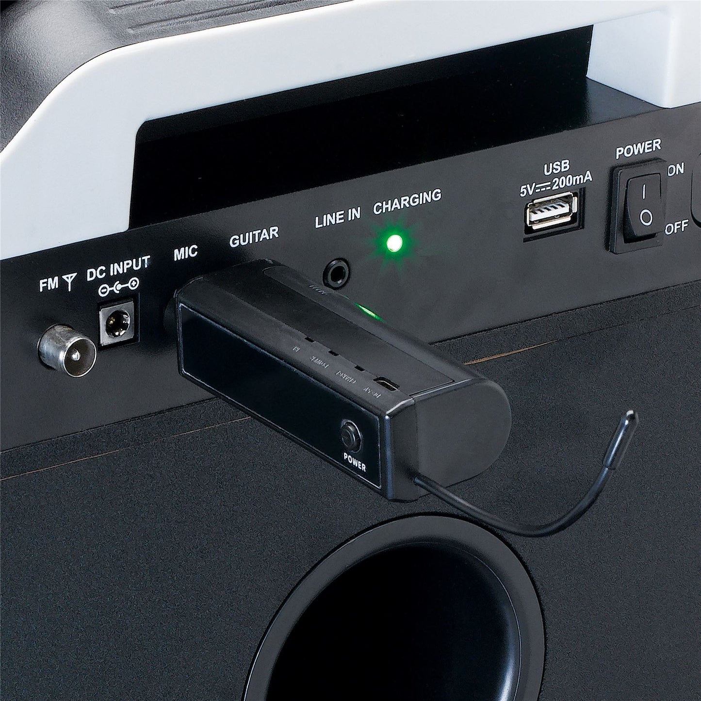 Lenco MCW-011BK | Microphone | Wireless | 6.35mm Connection | Battery Powered Receiver