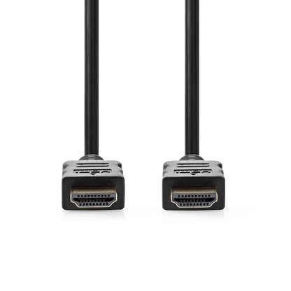 Nedis High Speed HDMI™ Cable with Ethernet | HDMI™ Connector | HDMI™ Connector | 4K@60Hz | ARC | 18 Gbps | 15.0 m | Round | PVC | Black | Label