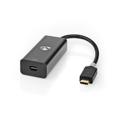 Nedis USB-C™ Adapter | USB 3.2 Gen 1 | USB-C™ Male | Mini DisplayPort Female | 0.20 m | Round | Gold Plated | PVC | Anthracite | Window Box