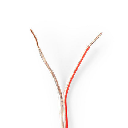 Nedis Speaker Cable | 2 x 0.75 mm² | CCA | 15.0 m | Round | PVC | Transparent | Wrap