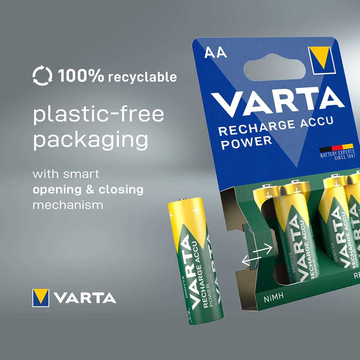 Varta Rechargeable NiMH Battery AAA 1.2 V 1000 mAh 4-Blister