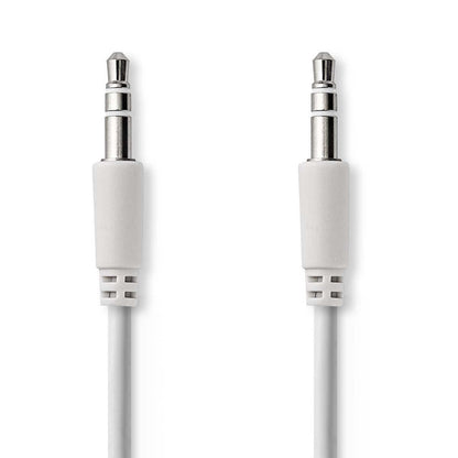Nedis CAGP22010WT10 | Stereo Audio Cable | 3.5 mm Male | 3.5 mm Male | Nickel Plated | 1.00 m | Round | White