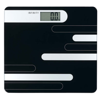MELISSA Personal Digital Weighing Scales, Tempered Glass | Max Weight 180 kg | Black / Silver
