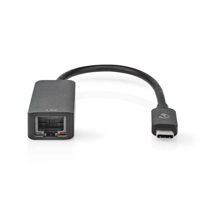 Nedis USB Network Adapter | USB 3.2 Gen 1 | 2.5 Gbps | USB-C™ Male | RJ45 Female | 0.20 m | Round | Nickel Plated | Tinned Copper | Black | Box