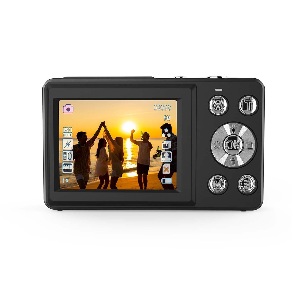 Nedis PCAM2530BK | Digital Photo Camera | Dual Screen | 48 MPixel | 4K@30fps | 5 MPixel CMOS | Black