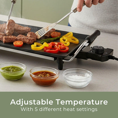 MELISSA Teppanyaki Large Table Grill | Baking surface ( L x W ): 90 x 23 cm | 5 Heat Settings
