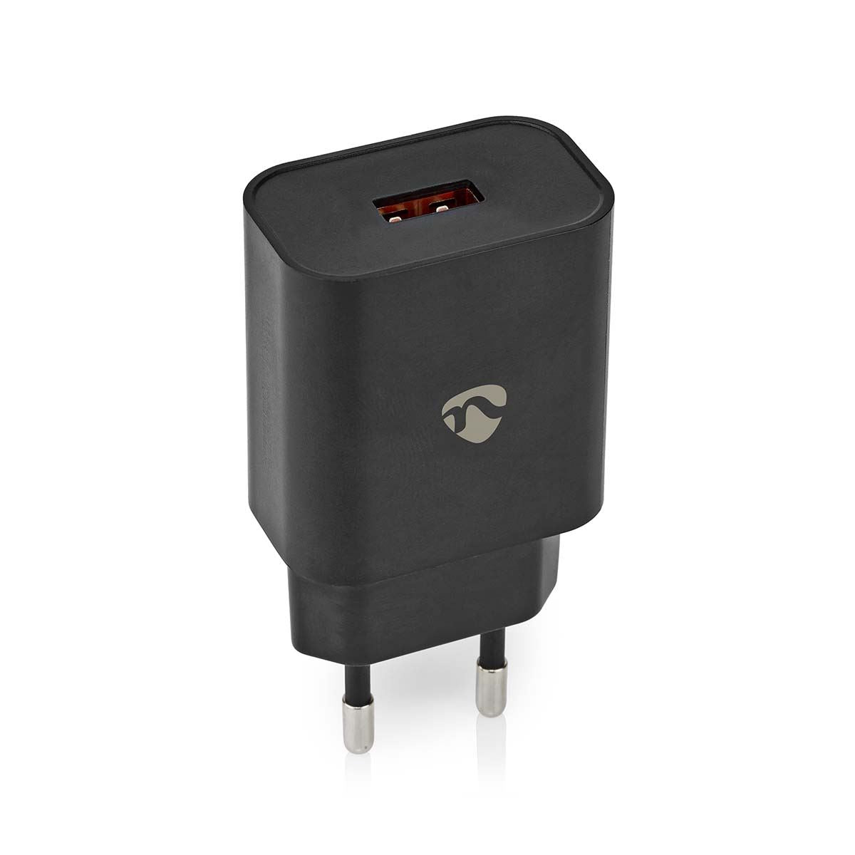 Nedis Wall Charger | 18 W | Quick charge feature | 1.5 / 2.0 / 3.0 A | Number of outputs: 1 | USB-A | No Cable Included | Automatic Voltage Selection | Black
