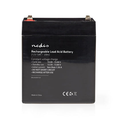 Nedis Battery | Lead-Acid | Rechargeable | 12 V | 5000 mAh