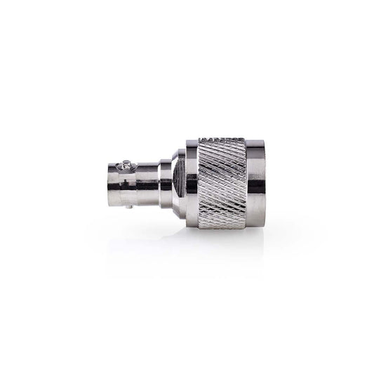 Nedis Satellite & Antenna Adapter | N Male | BNC Female | Nickel Plated | 50 Ohm | Straight | Metal | Silver | 10 pcs | Envelope