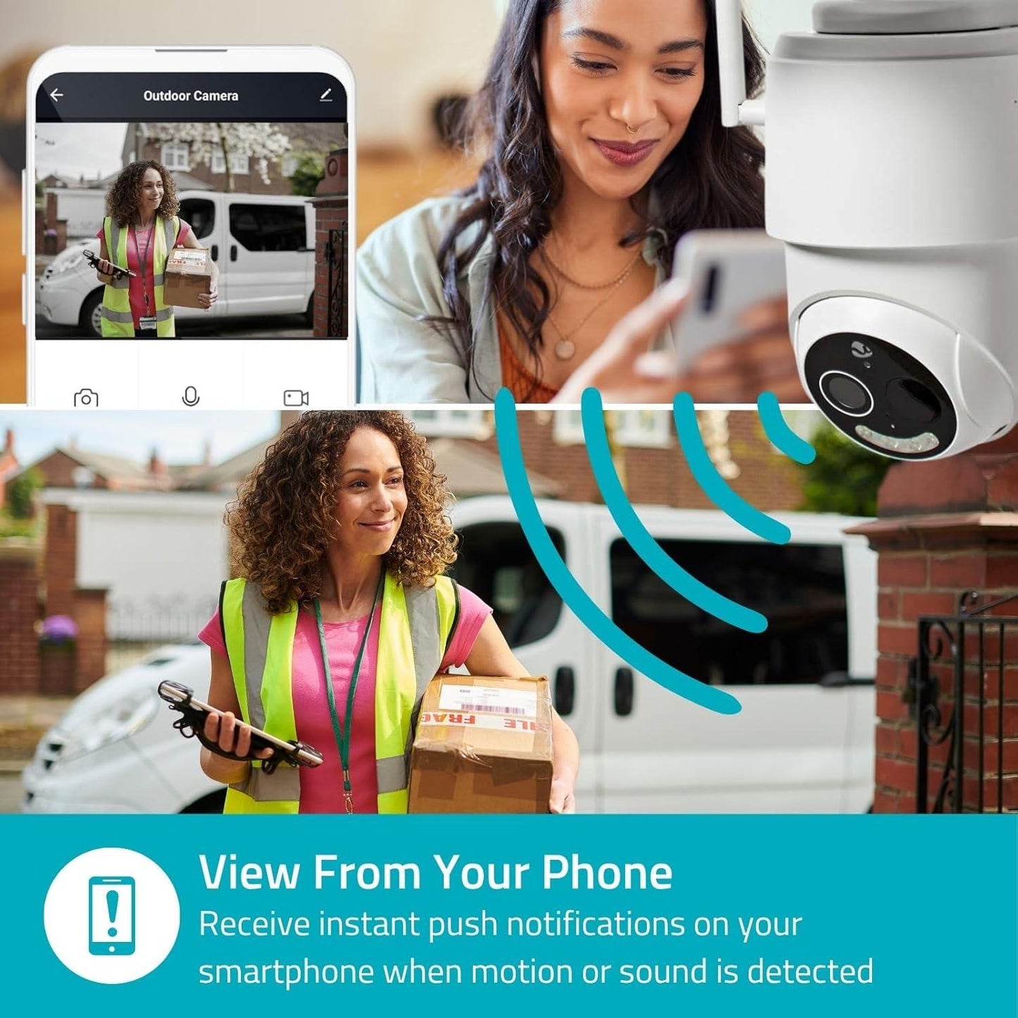 Nedis SmartLife Outdoor Camera | 4G | Full HD 1080p | Pan tilt | IP65 | Cloud Storage (optional) / microSD (not included) | 5 V DC | With motion sensor | Night vision | White