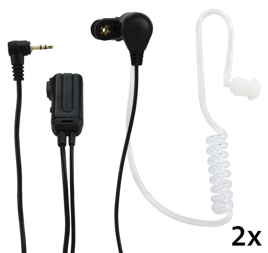 Alecto FRH-10 Airtube Headset for Two-Way Walkie-Talkie Handsets Radios | 2 Headsets