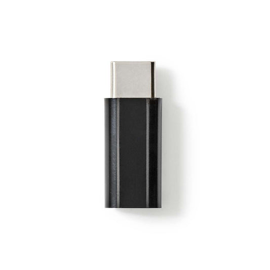 Nedis USB-C™ Adapter | USB 2.0 | USB-C™ Male | USB Micro-B Female | 480 Mbps | Round | Nickel Plated | Black | Box
