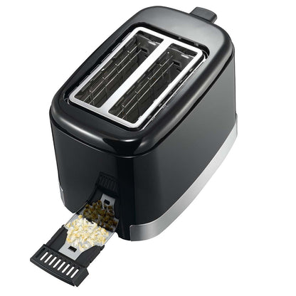 MELISSA Toaster 2 Bread Slices | 2 Wide Slots | Browning levels: 7 | Bun Warmer | Defrost feature | 800 W | Black