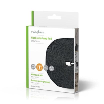 Nedis Cable Binder | Velcro Cable Binder | 1x Hook-And-Loop Roll | Black