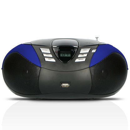 Lenco SCD-37 USB Blue Portable FM Radio CD and USB player Blue