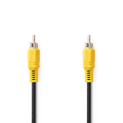 Nedis Composite Video Cable | RCA Male | RCA Male | Nickel Plated | 480p | 2.00 m | Round | PVC | Black | Label