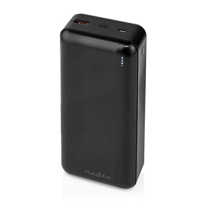 Nedis Powerbank | 32000 mAh | 2.4 / 3.0 / 3.25 A | Number of outputs: 2 | Output connection: 1x USB-A / 1x USB-C™ | Input connection: 1x Micro USB / 1x USB-C™ | PD3.0 45W / PD3.0 65W | Lithium-Polymer