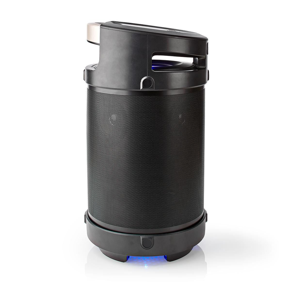 Nedis Bluetooth® Party Boombox | 3.5 hrs | 4.1 | 210 W | Media playback: AUX / USB | IPX5 | Linkable | Carrying handle | Party lights | Black / Silver