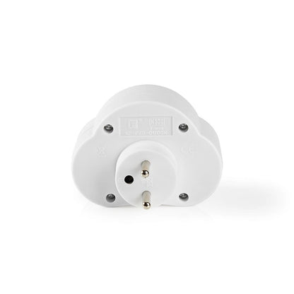 Nedis Power Socket Splitter | French / Type E (CEE 7/6) | 250 V AC 50/60 Hz | Type E (CEE 7/6) | 250 V AC 50/60 Hz | 16.0 A | 3500 W | On/Off switch | White