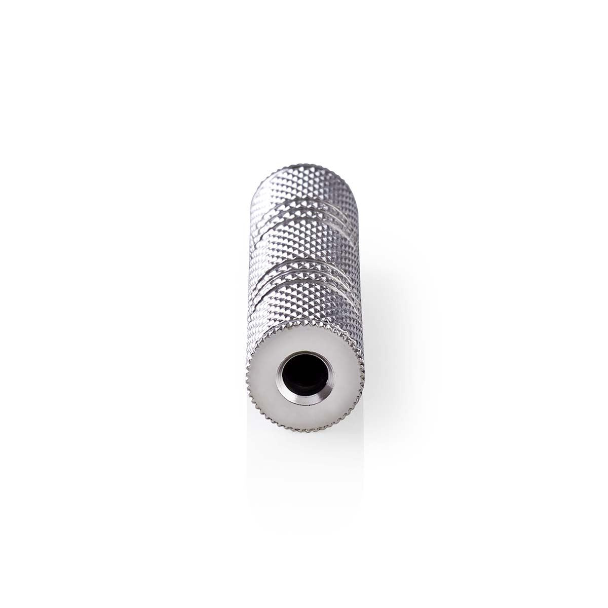 Nedis CAGB22950ME | Stereo Audio Adapter | 3.5 mm Female | 3.5 mm Female | Nickel Plated | Straight | Metal | Silver | 1 pcs | Box