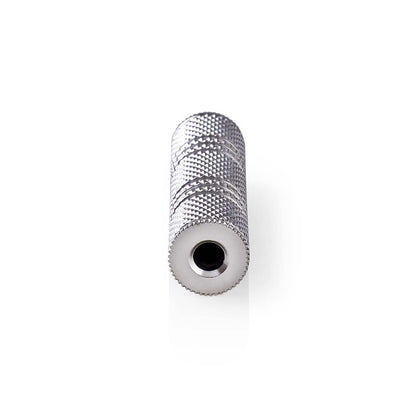 Nedis CAGB22950ME | Stereo Audio Adapter | 3.5 mm Female | 3.5 mm Female | Nickel Plated | Straight | Metal | Silver | 1 pcs | Box