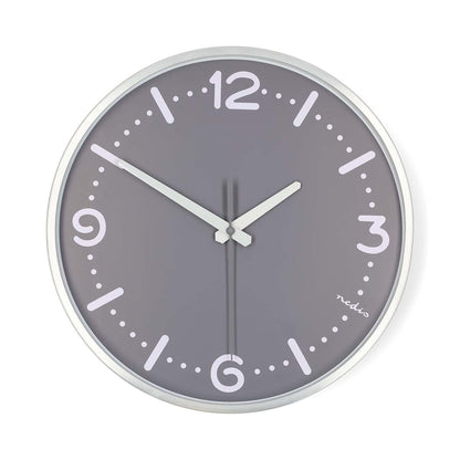 Nedis Wall Clock | Diameter: 300 mm | Aluminium | Silent movement | Metal