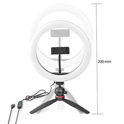 Nedis Ring Light | 10 inch | 120 LED's | 2700 - 6700 K | Tripod | Black